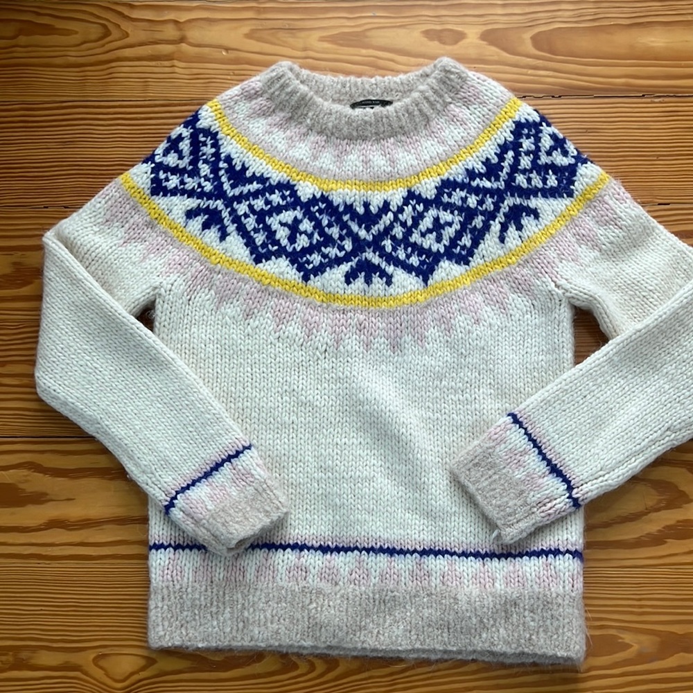 J. Crew Collection Hand Knit Fair Isle Sweater